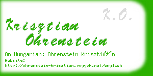 krisztian ohrenstein business card